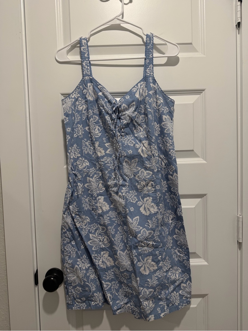Faded Glory Light Blue Floral Print Sundress
